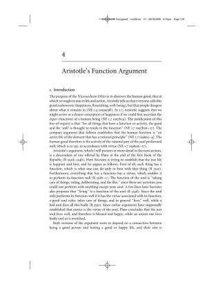 4 Aristotle's Function Argument
