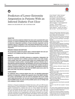 Predictors of Lower-Extremity Amputation in Patients with An