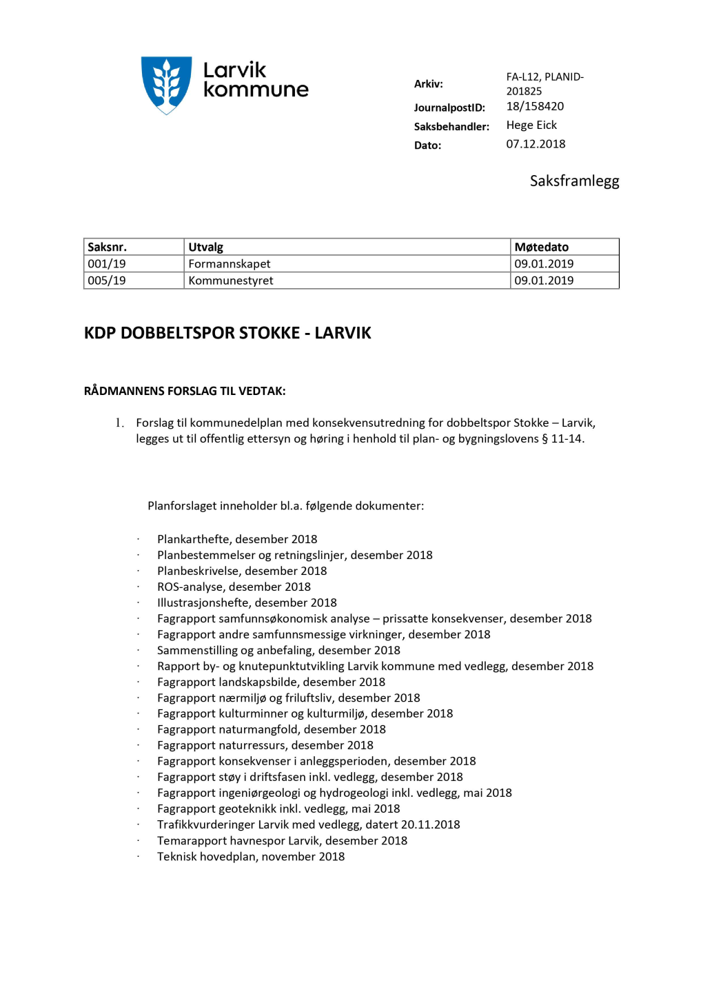 KDP Dobbeltspor Stokke - Larvik