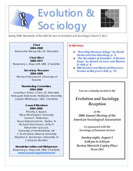 Evolution & Sociology