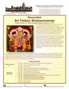 Sri Vishnu Brahmotsavam