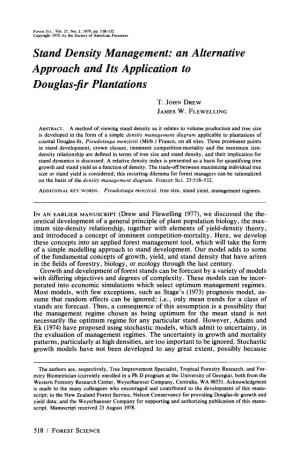 Stand Density Management: an Alternative Approach and Its Application to Douglas-Fir Plantations