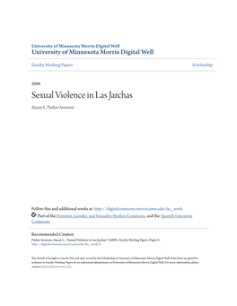 Sexual Violence in Las Jarchas Stacey L