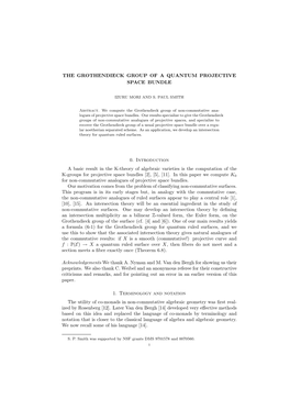 The Grothendieck Group of a Quantum Projective Space Bundle