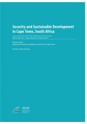 Security and Sustainable Development in Cape Town, South