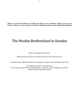The Muslim Brotherhood in Sweden