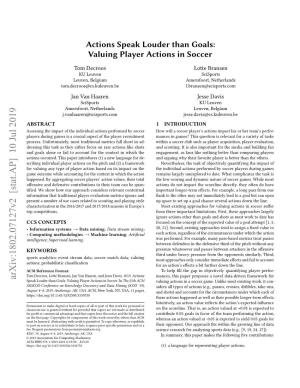 Actions Speak Louder Than Goals: Valuing Player Actions in Soccer
