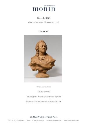 Louis XV Terracotta Bust