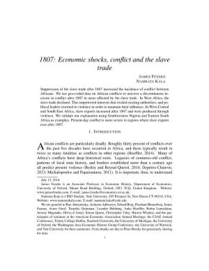 1807: Economic Shocks, Conflict and the Slave Trade