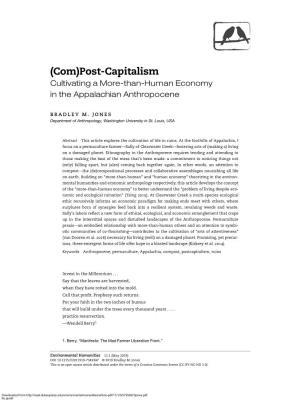 (Com)Post-Capitalism Cultivating a More-Than-Human Economy in the Appalachian Anthropocene