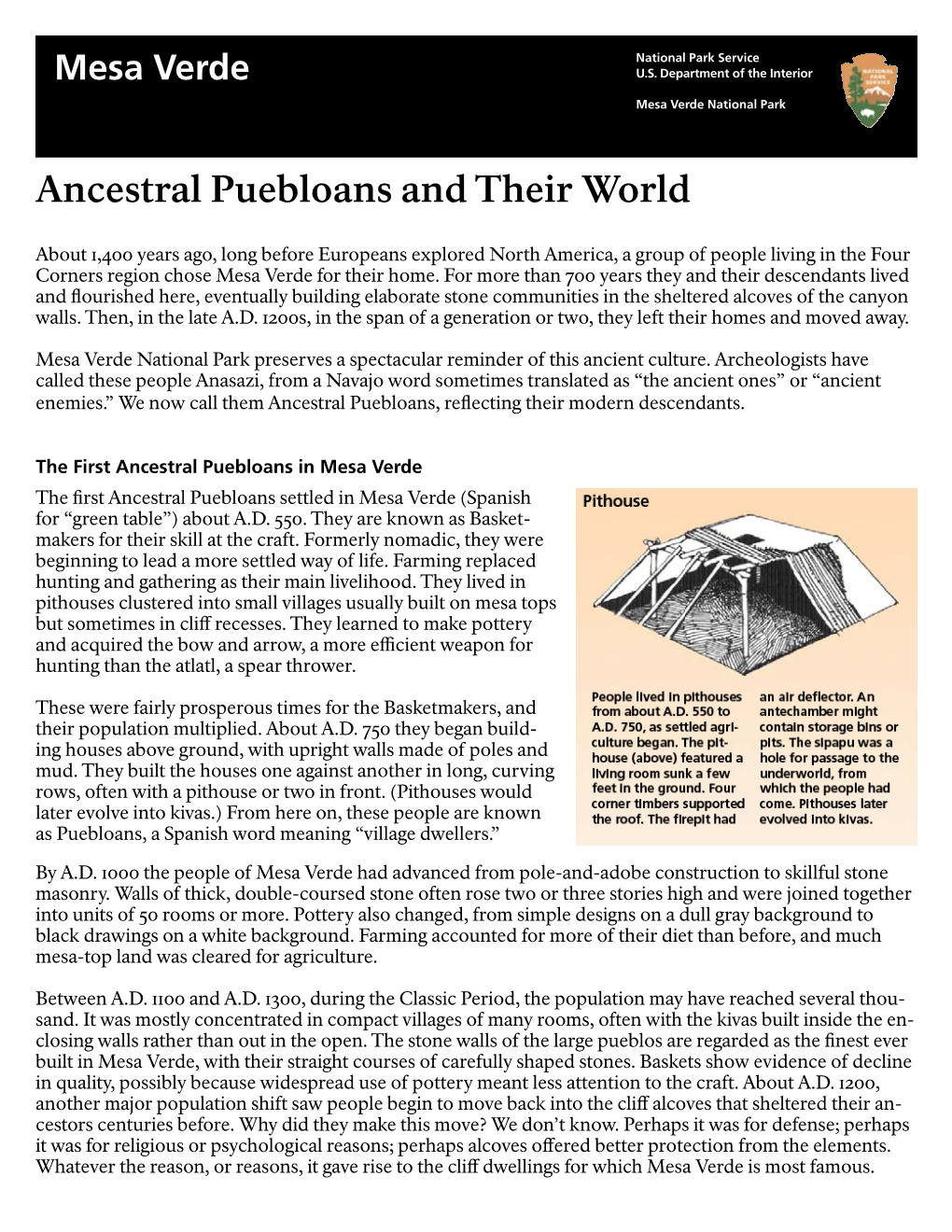 Ancestral Puebloans and Their World