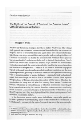 The Myths of the Council of Trent and the Construction of Catholic Confessional Culture