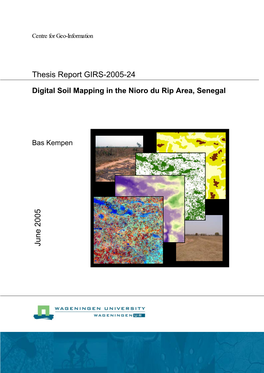 Digital Soil Mapping in the Nioro Du Rip Area, Senegal