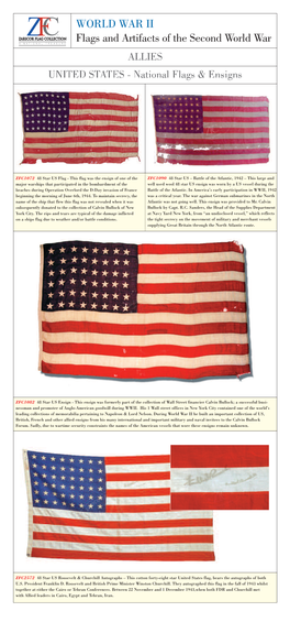 WORLD WAR II ™ Flags and Artifacts of the Second World War a NATIONAL TREASURE