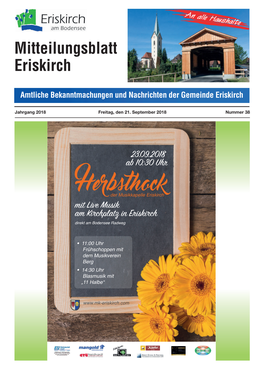 Mitteilungsblatt Eriskirch