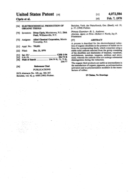 United States Patent (19) (11) 4,072,584 Cipris Et Al