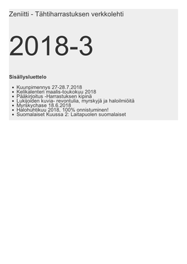 Zeniitti - Tähtiharrastuksen Verkkolehti 2018-3