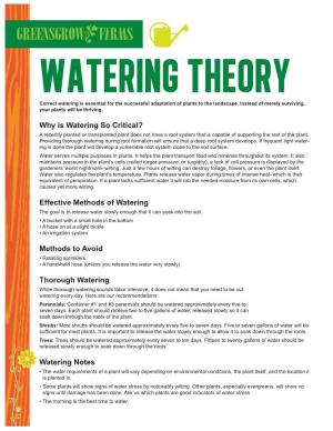 Water Theory