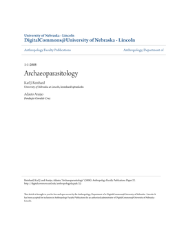 Archaeoparasitology Karl J