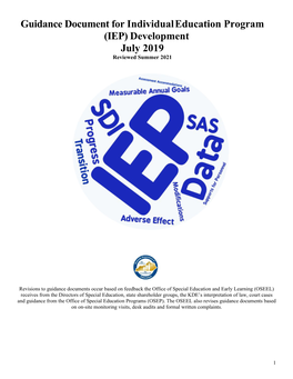 IEP Guidance Document July 2018