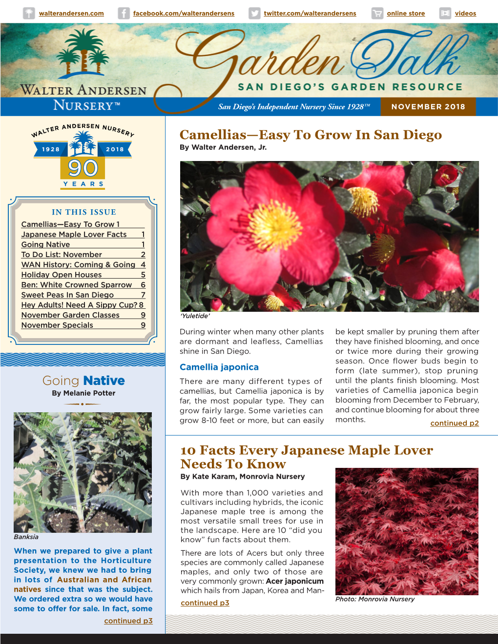 Camellias—Easy to Grow in San Diego by Walter Andersen, Jr