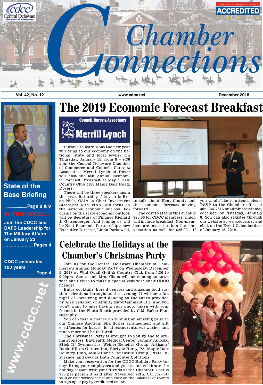 December 2018 the 2019 Economic Forecast Breakfast Connell, Carey & Associates