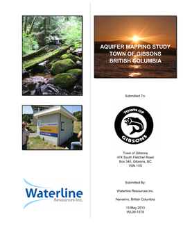 Aquifer Mapping Study Town of Gibsons British Columbia