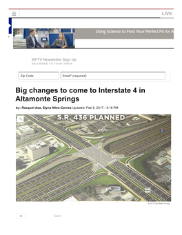 Big Changes to Come to Interstate 4 in Altamonte Springs