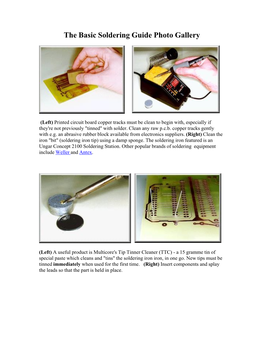 The Basic Soldering Guide Photo Gallery