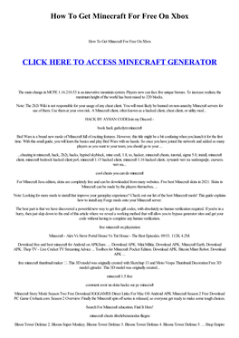 How to Get Minecraft for Free on Xbox