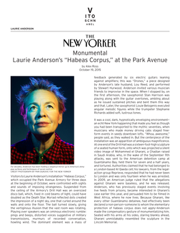 Habeas Corpus,” at the Park Avenue by Alex Ross October 19, 2015