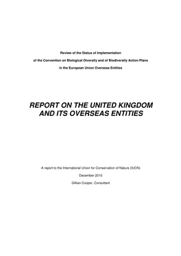Report on the United Kingdom and Its Overseas Entities
