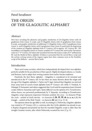The Origin of the Glagolitic Alphabet
