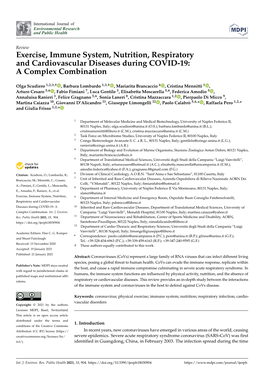 Exercise, Immune System, Nutrition, Respiratory and Cardiovascular Diseases During COVID-19: a Complex Combination
