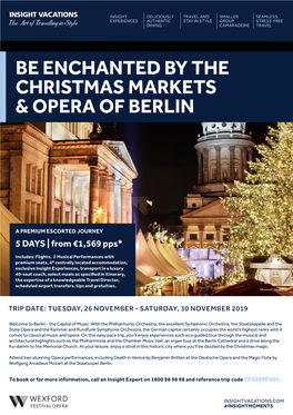 Be Enchanted by the Christmas Markets & Opera