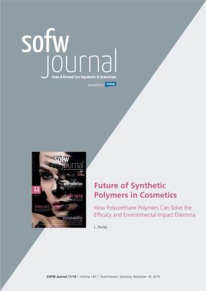 Future of Synthetic Polymers in Cosmetics Guidance for Detergents, Cleaning and Maintenance Products in Private Households L