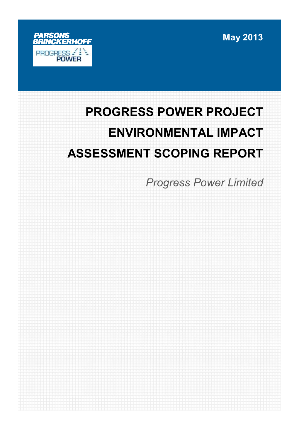 Progress Power Project Environmental Impact Assessment Scoping Report