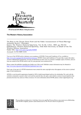The Western History Association