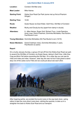 Coniston Old Man Meet, January, by Mike Haines