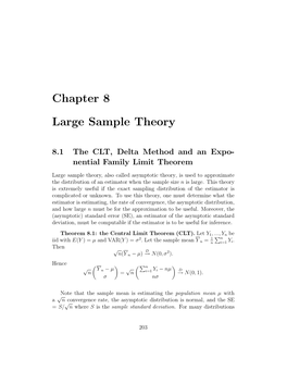 Chapter 8 Large Sample Theory