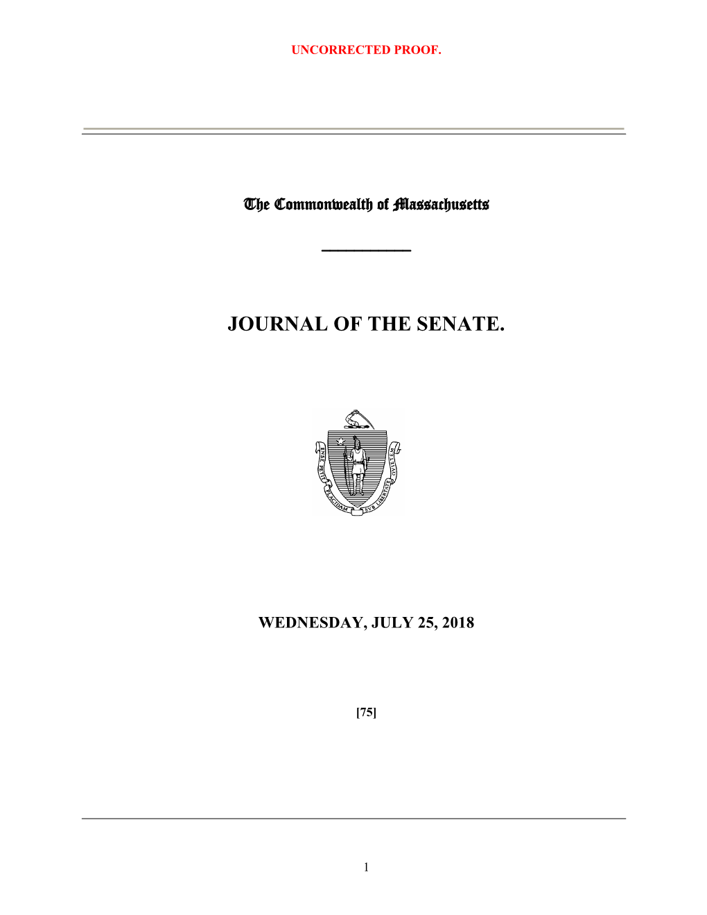 Journal of the Senate