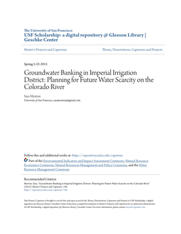 Groundwater Banking in Imperial Irrigation District