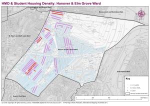 HMO & Student Housing Density: Hanover & Elm Grove Ward