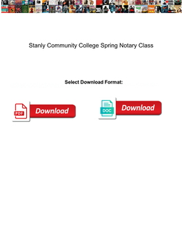 Stanly Community College Spring Notary Class
