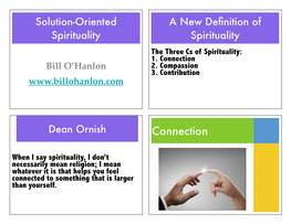 Solution-Oriented Spirituality USJT Keynote Slides As A