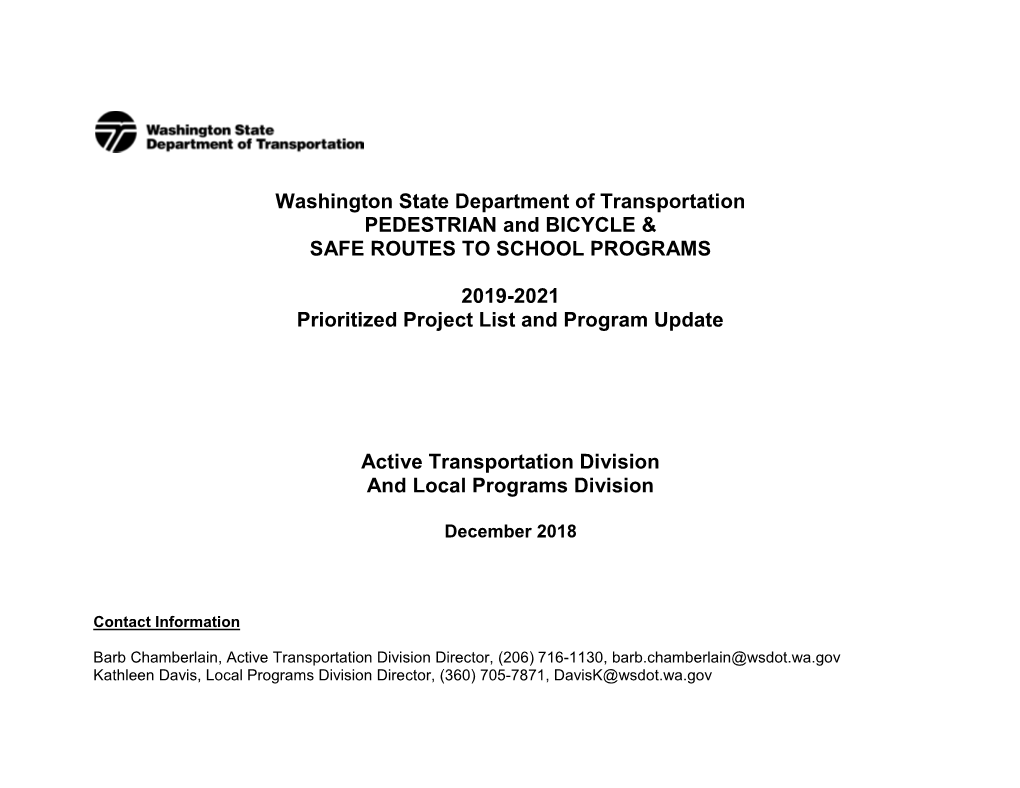 PEDESTRIAN and BICYCLE & SAFE ROUTES to SCHOOL