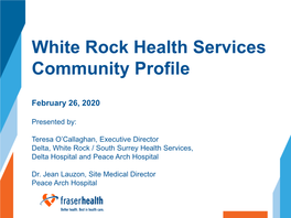 White Rock Health Services Community Profile