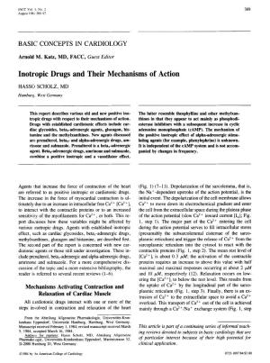 Inotropic Drugs and Their Mechanisms of Action