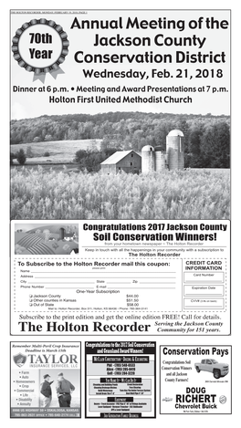 Annual Meeting of the Jackson County Conservation District