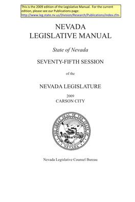 2009 Legislative Manual